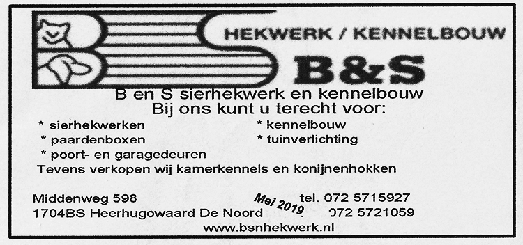 Advertentie B&S Hekwerk